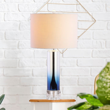 Edward 27" Glass/Crystal LED Table Lamp - JONATHAN Y